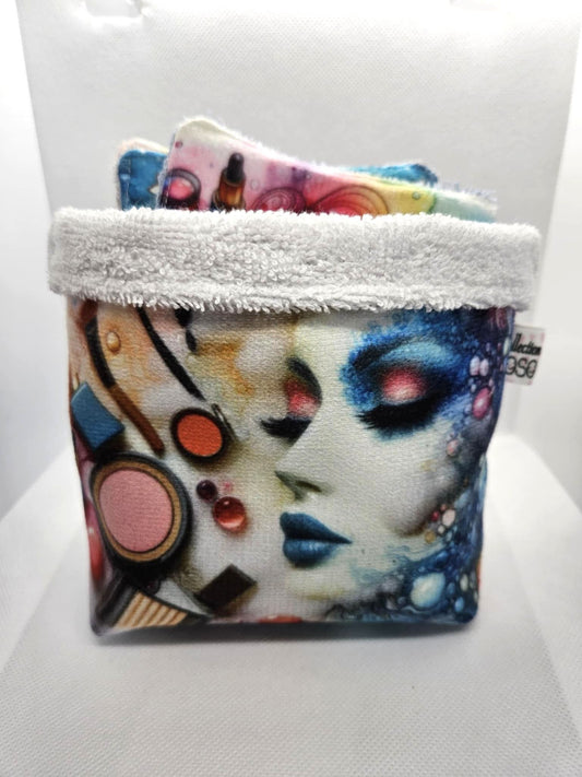 Ensemble panier et lingette - Maquillage