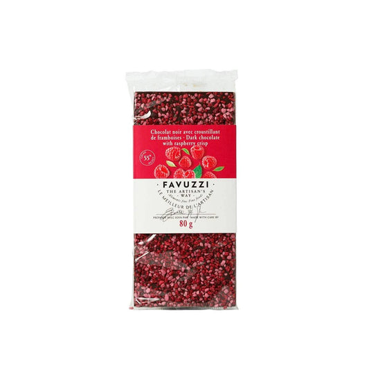 Barre de chocolat 55% cacao et framboises