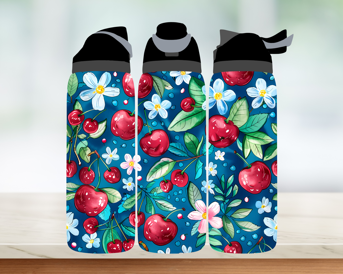 Bouteille style Owala - Cerises
