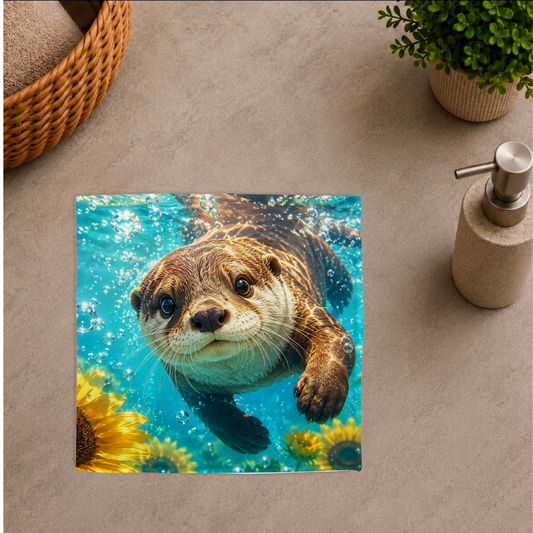 Débarbouillette ultra douce - Loutre