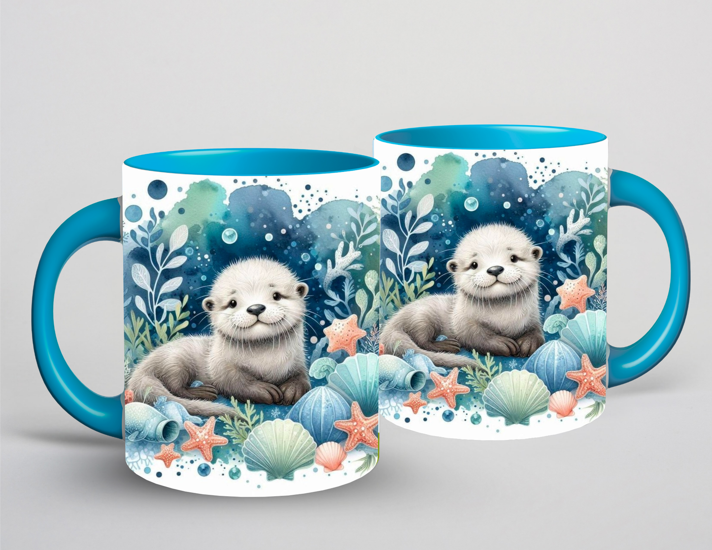 Tasse bleu - Loutre