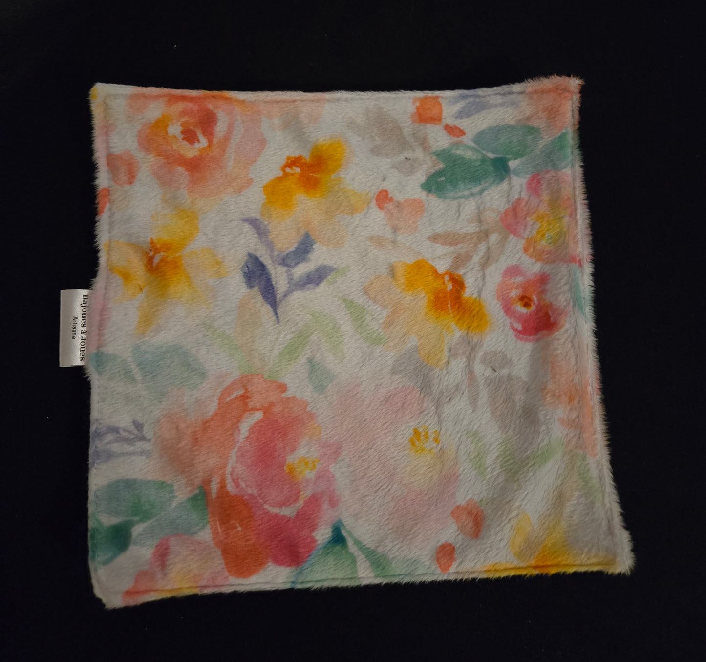 Débarbouillette - fleurs colorés