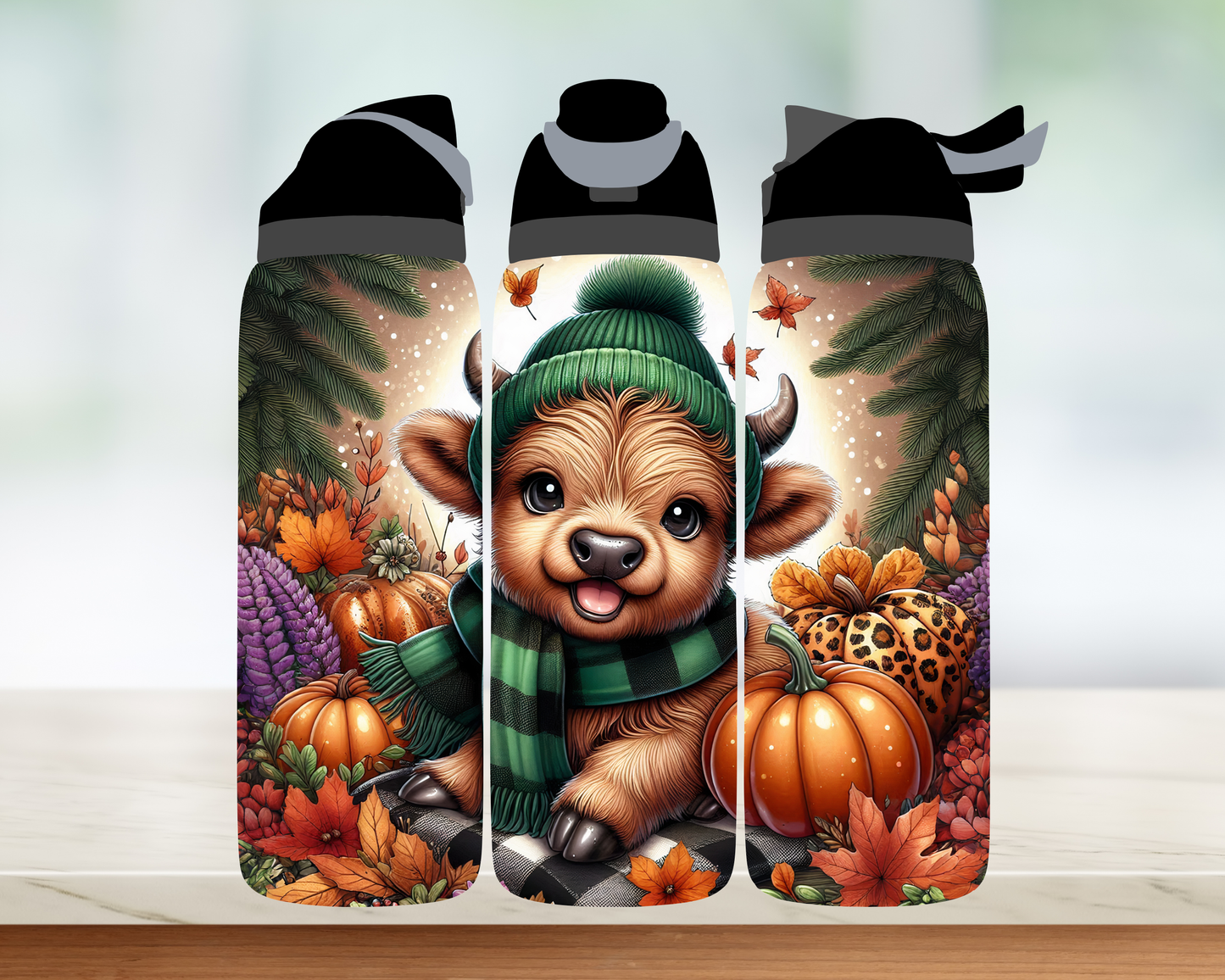 Bouteille Style Owala - Collection d'automne - 24 oz