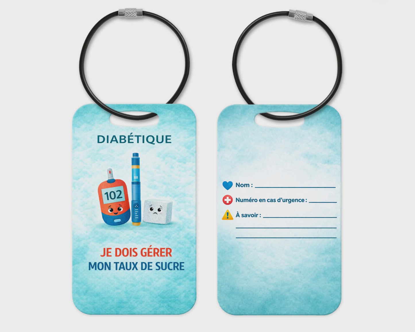 Étiquette d’alerte allergie ⚠️ - Diabètique