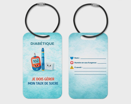 Étiquette d’alerte allergie ⚠️ - Diabètique