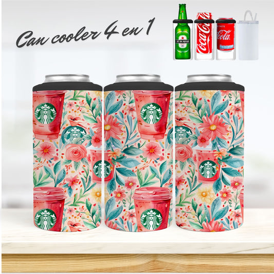 CAN COOLER 4 en 1 - Café Rose