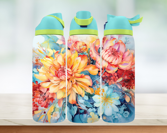 Bouteille style Owala - fleurs