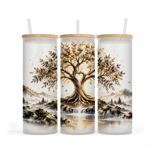 Verre givré 25 oz - Arbre de vie
