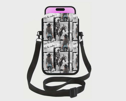 📱 Sac à cellulaire sublimé – motif western
