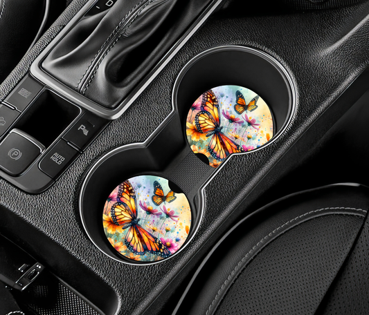 Sous-verre auto - Jolies papillons