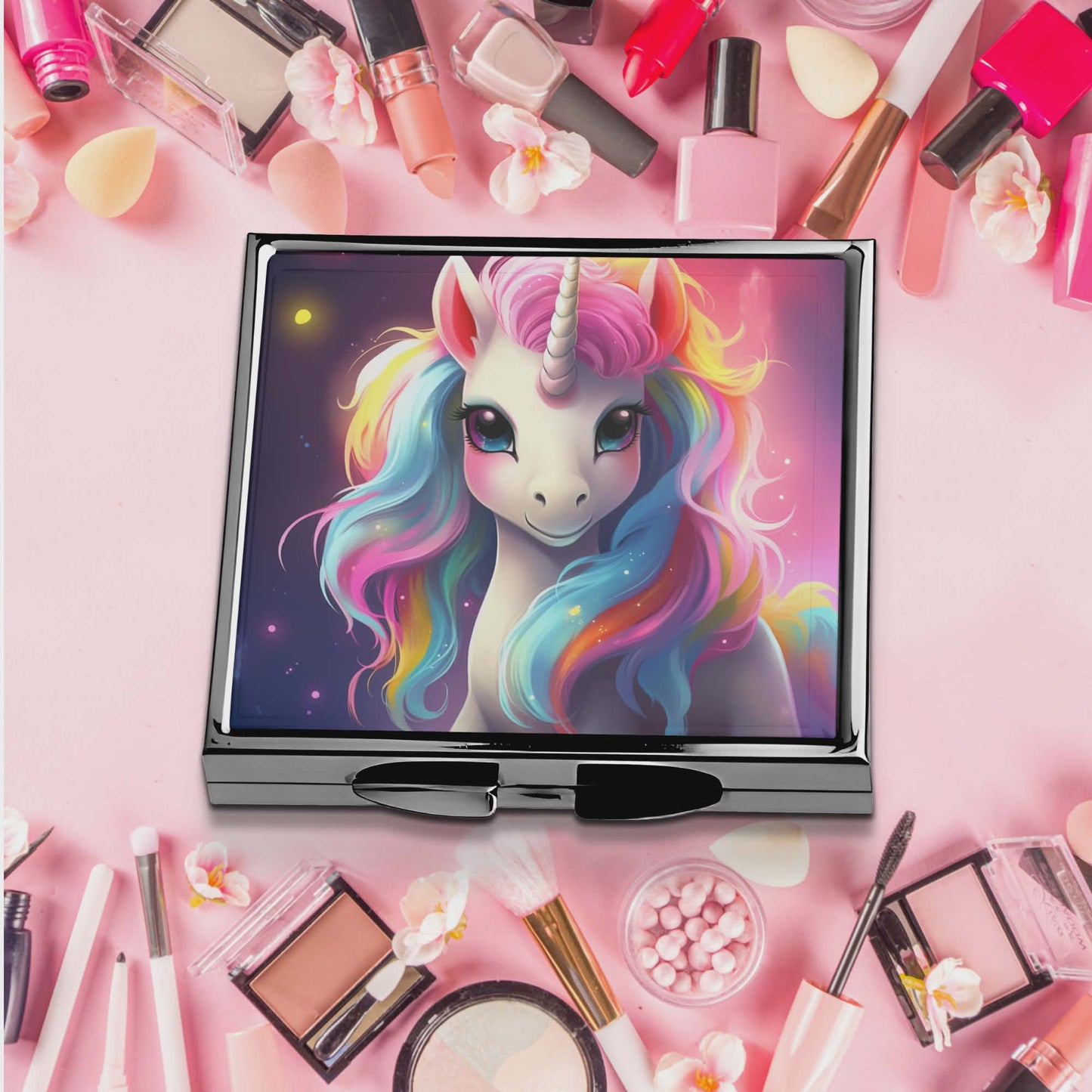 Miroir de poche -licorne