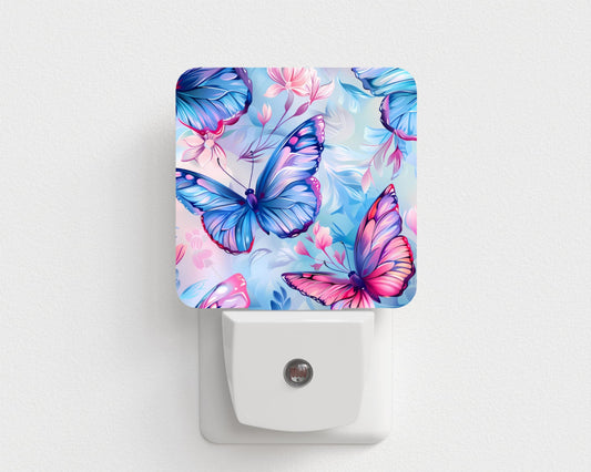Veilleuse papillon bleu