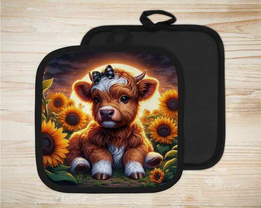 ✨️ Sous-plat sublimé - Vache Tournesol