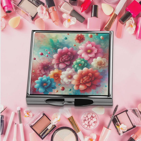 Miroir de poche - Belles fleurs
