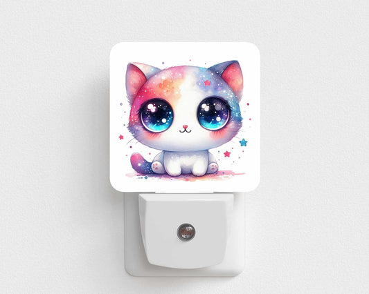 Veilleuse-Chat coloré