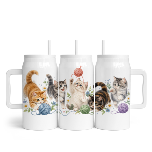 Tasse isotherme 50 oz - Chatons et balles