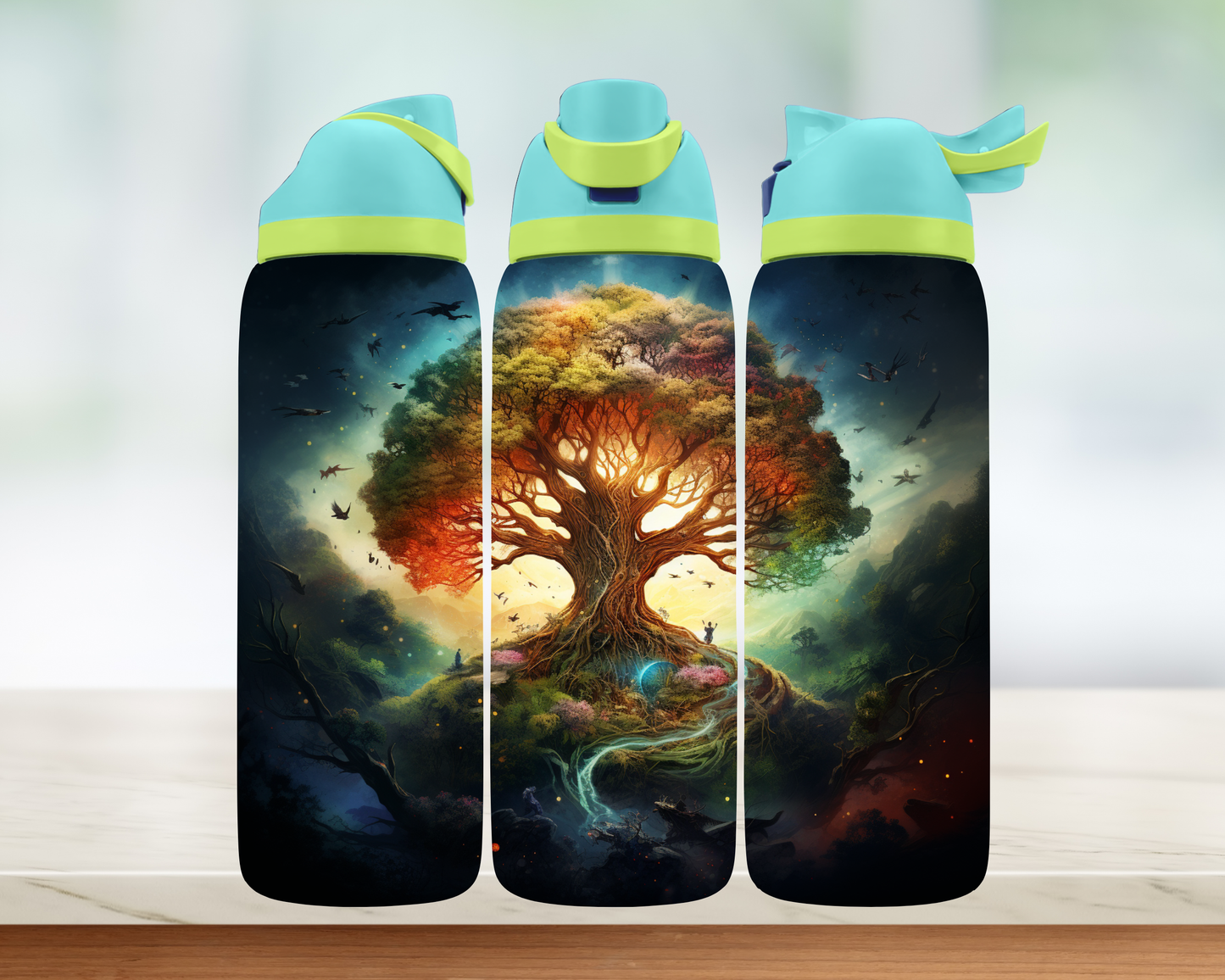 Bouteille style Owala - arbre de vie
