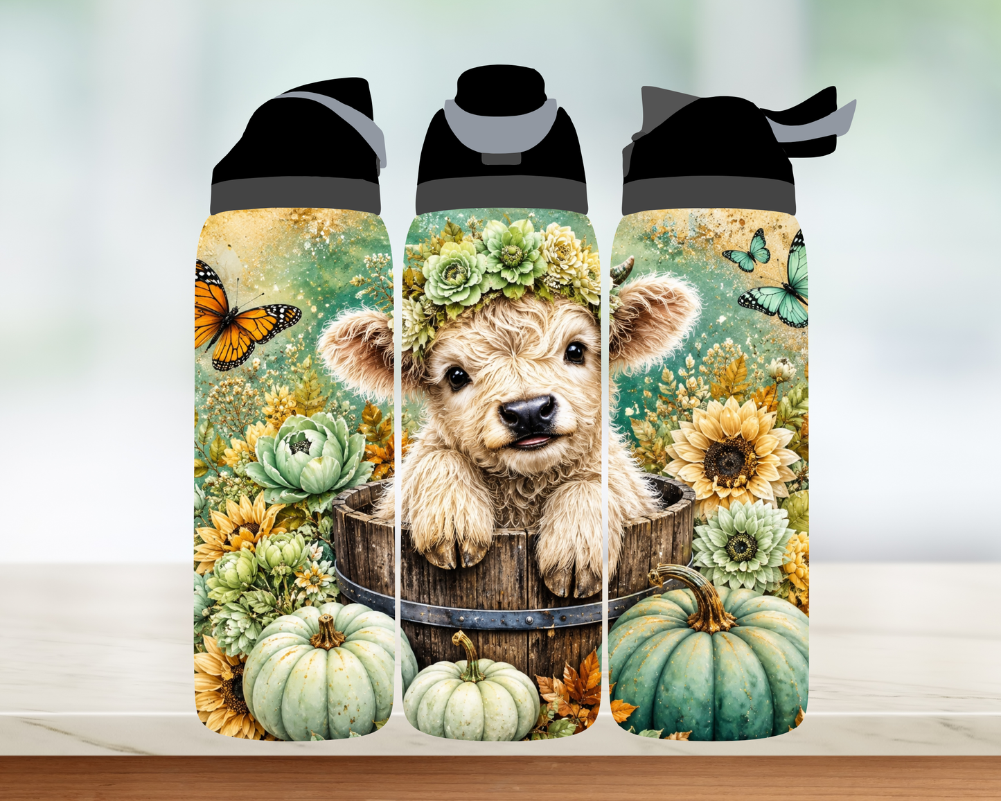 Bouteille Style Owala - Collection d'automne - 24 oz