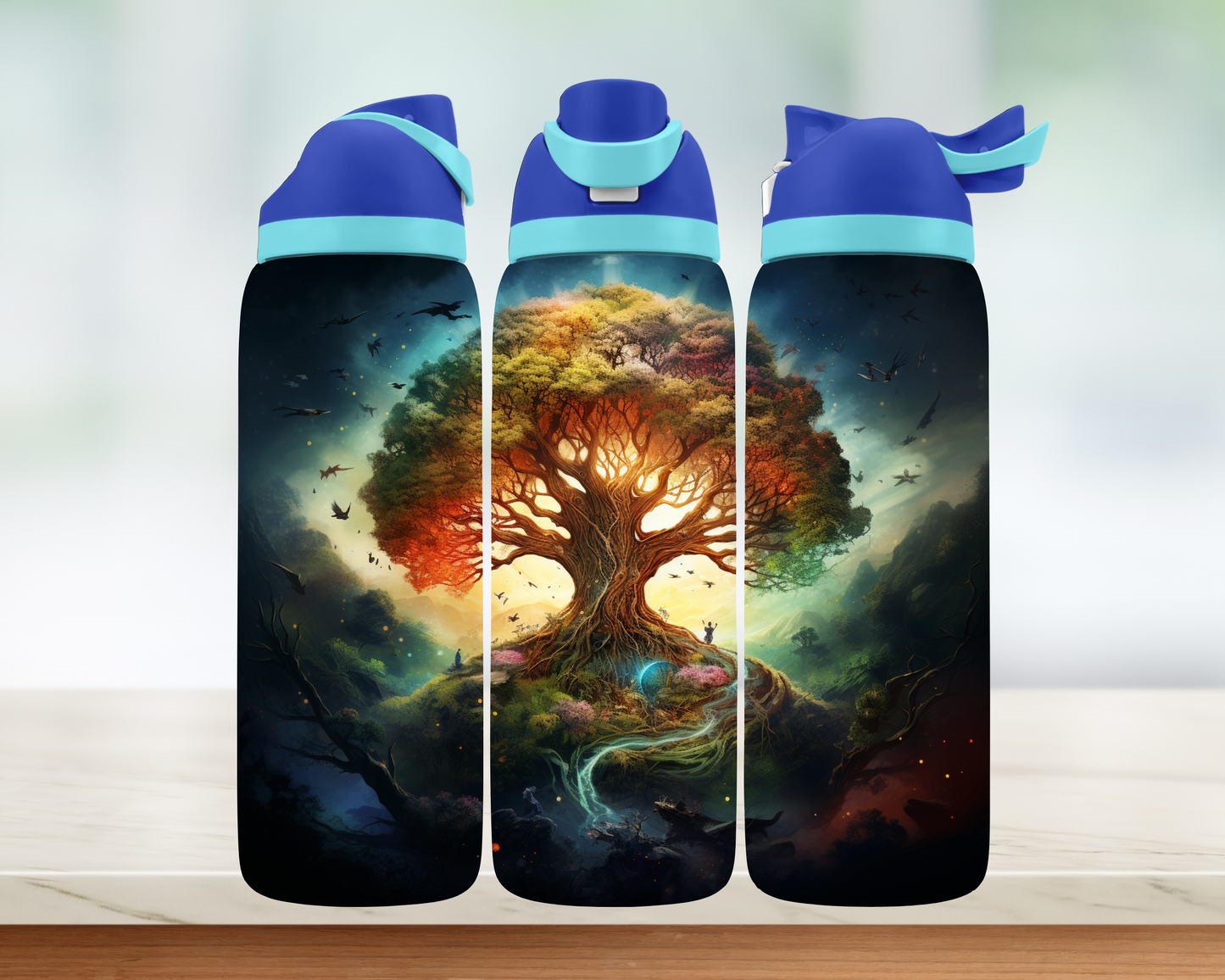 Bouteille style Owala - arbre de vie