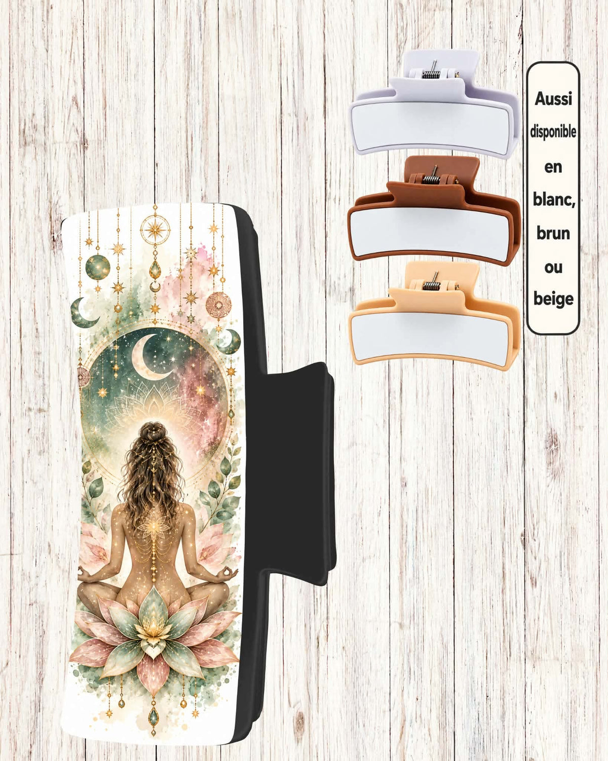 Pince cheveux XL - Zen rose