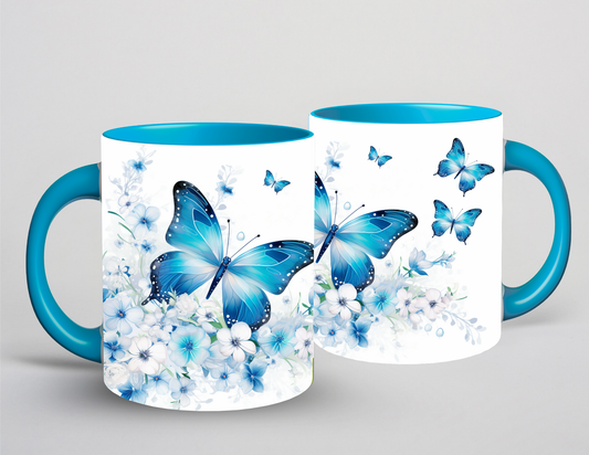 Tasse bleu - Papillon bleu