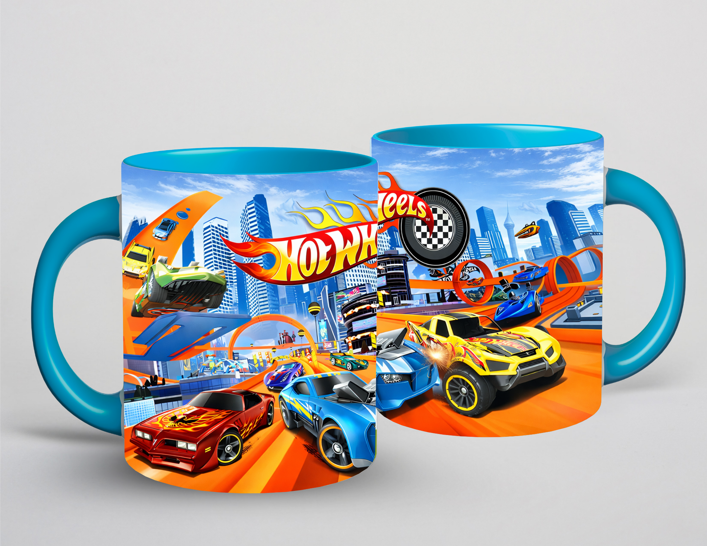 Tasse bleu - Voitures