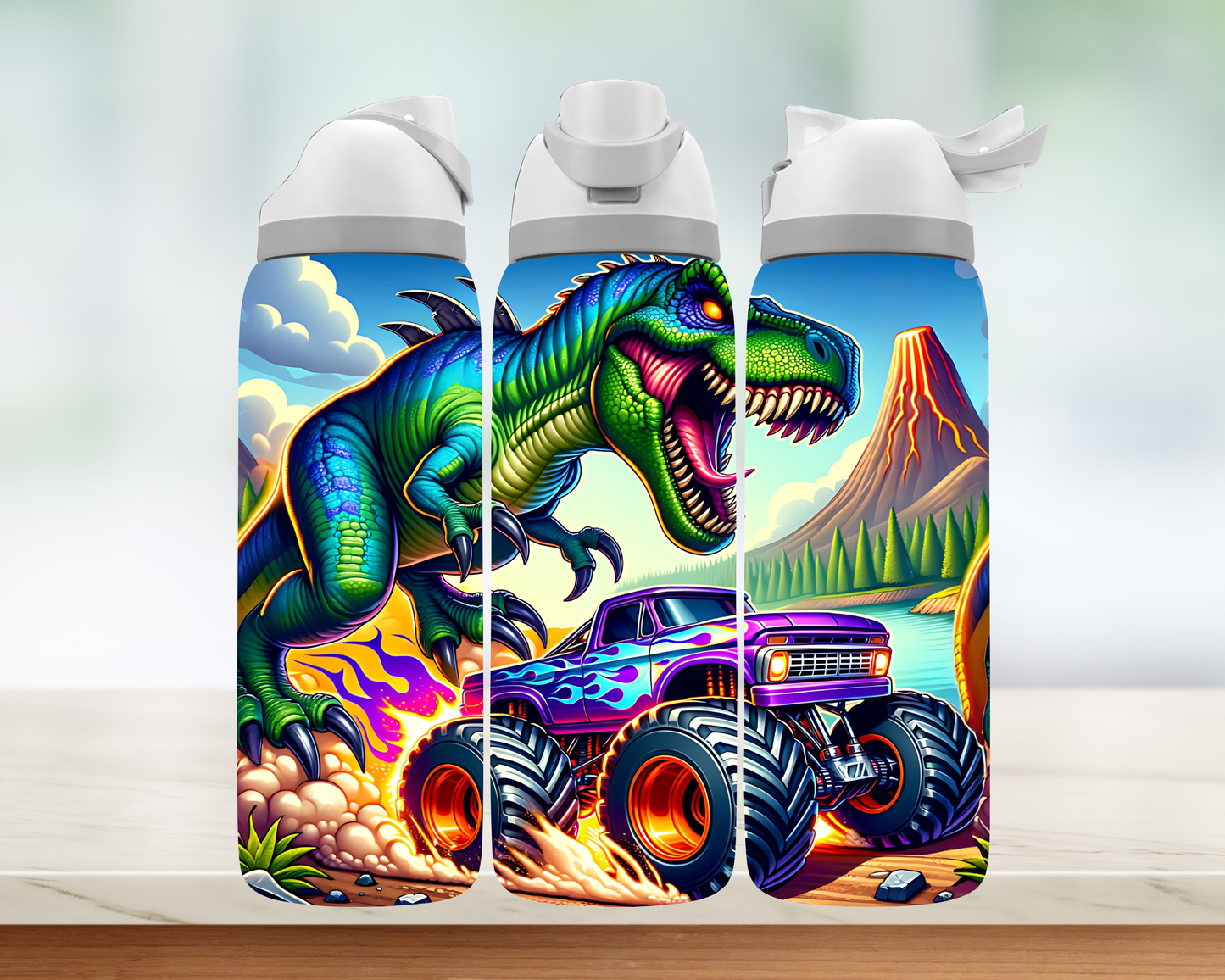 Bouteille style Owala - Dino Truck