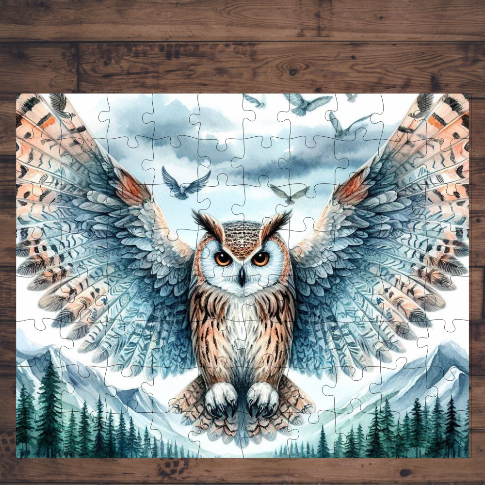 🧩 Casse-tête sublimé - Hibou