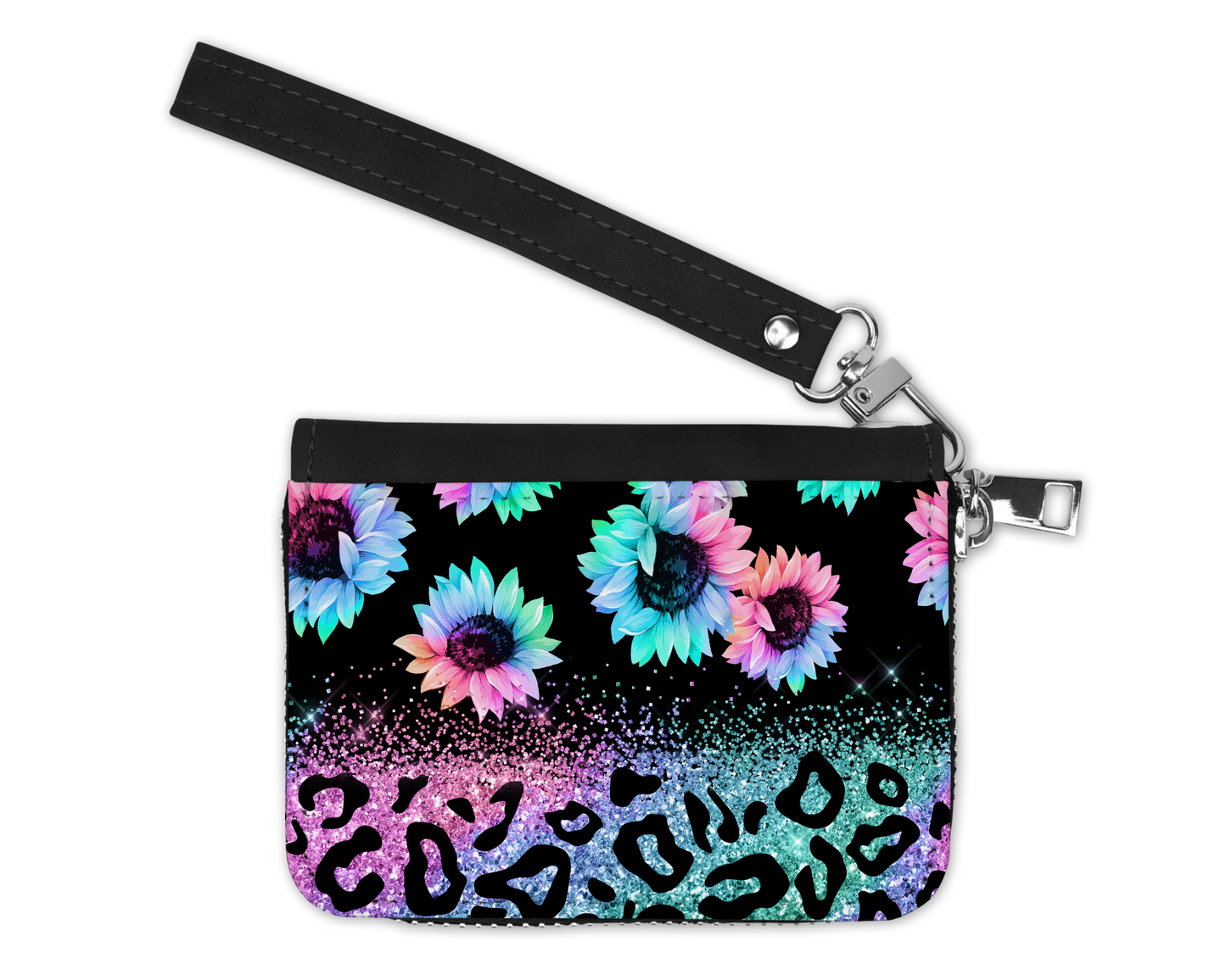 Petit Porte-Monnaie - Fleur et léopard