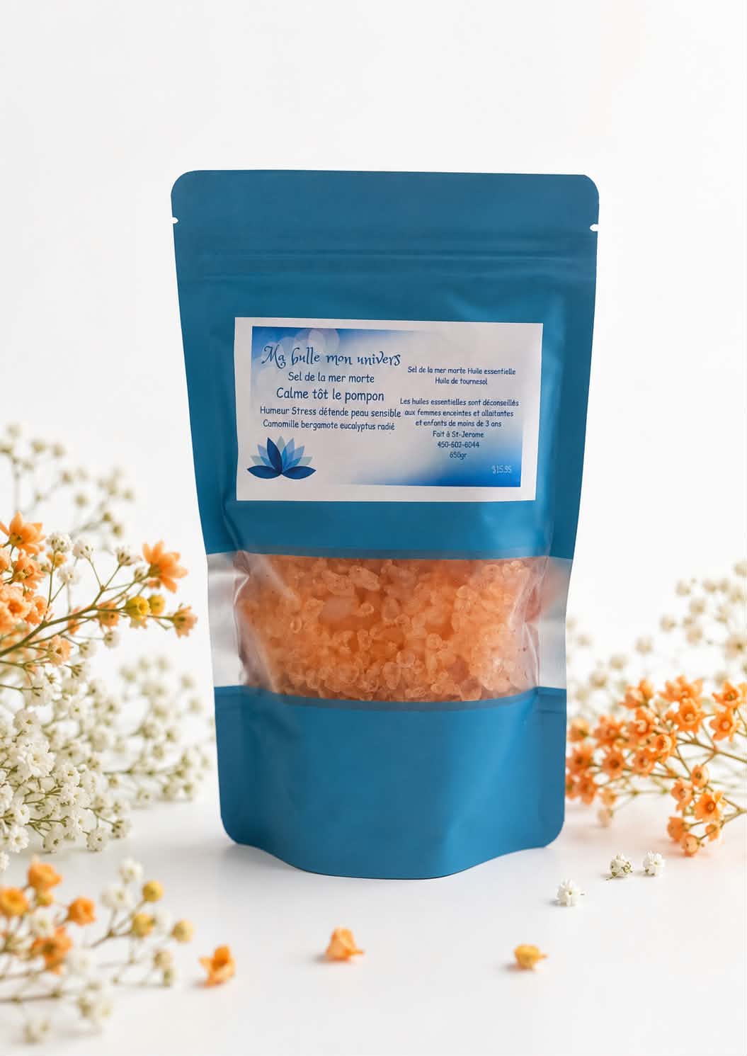 Sel de bain avec huiles essentielles