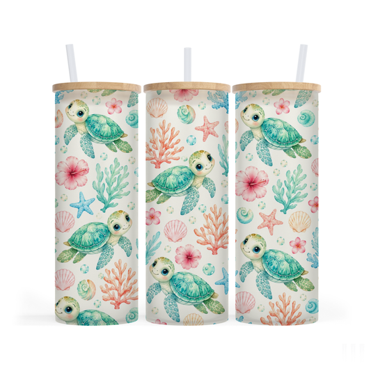 Verre givré 25 oz - Tortue Cute