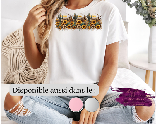 Chandail sublimé - Cactus & Tournesol