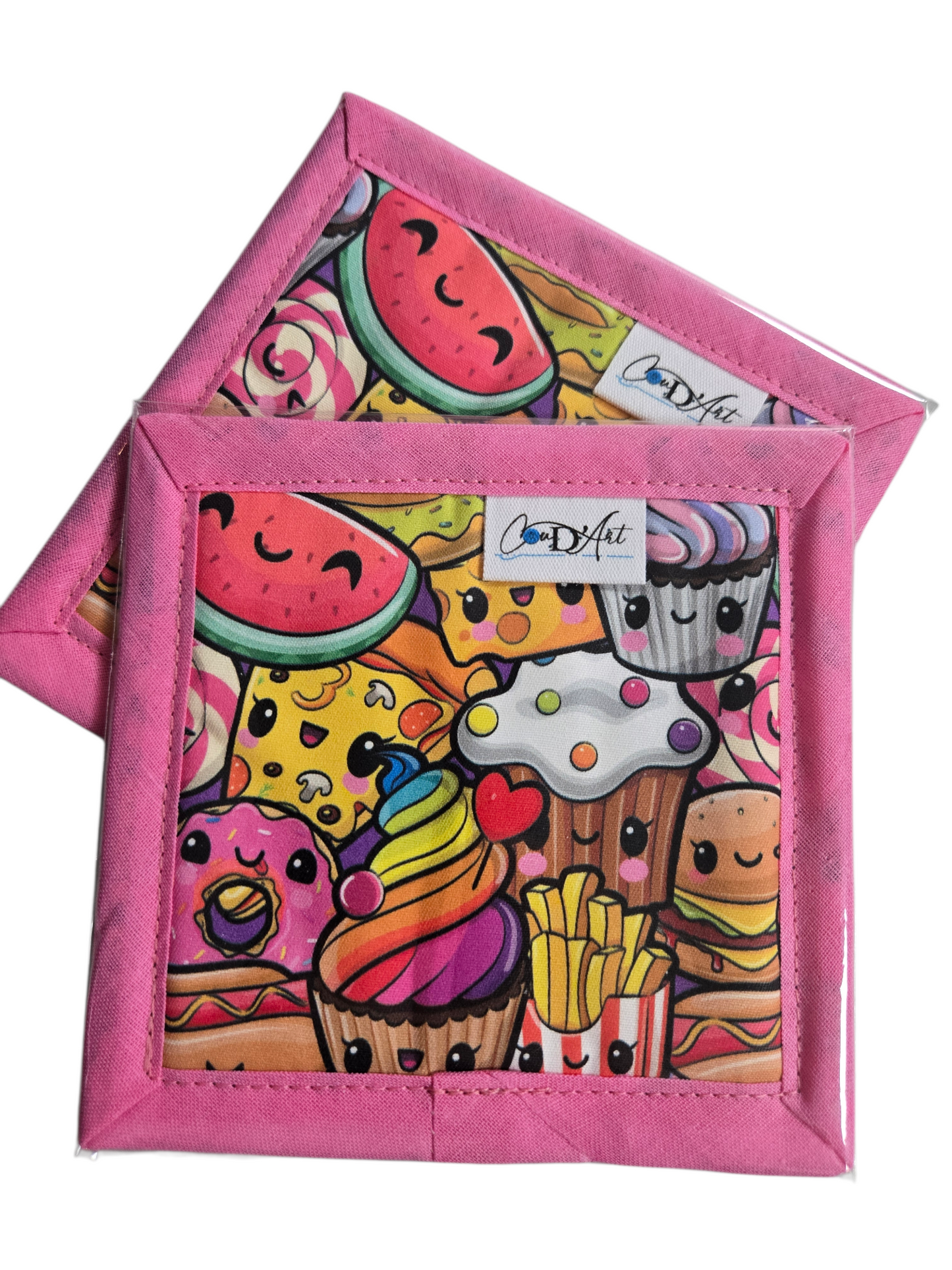 Sous-verre en tissus - Par Coud-Art