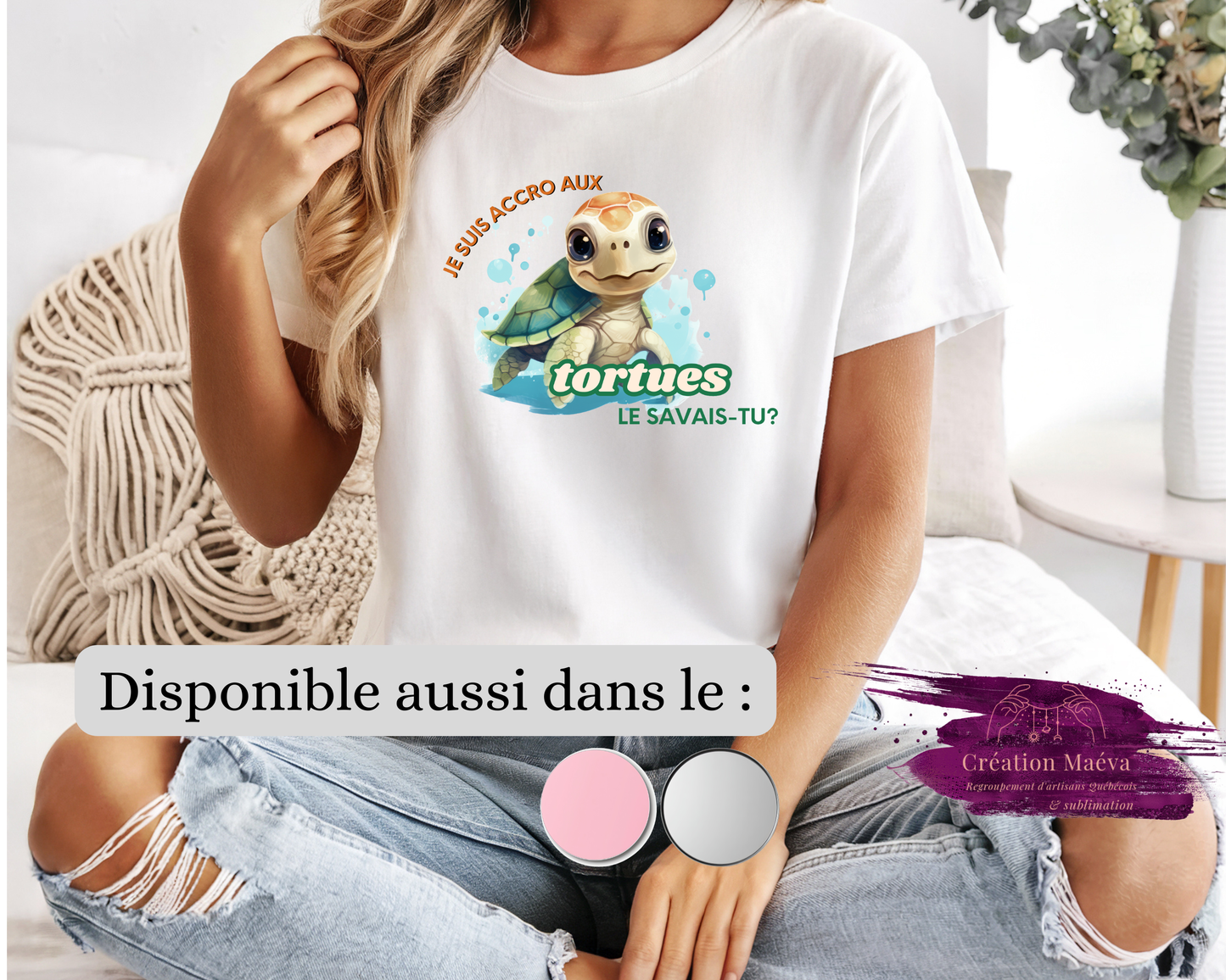 Chandail sublimé - tortue v.1