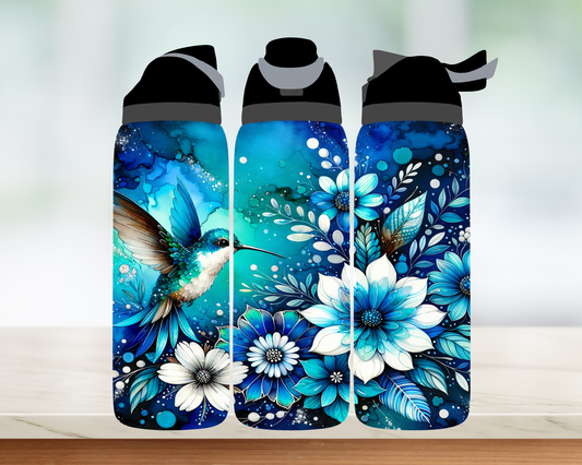 Bouteille style Owala - Colibri bleu