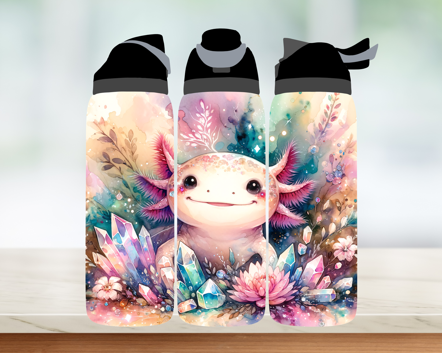 Bouteille style Owala - Axolotl