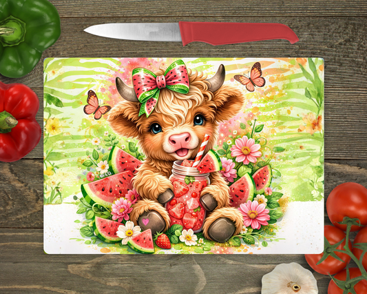 Planche de service - Vache & Melon