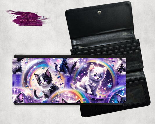 Porte-feuille - Chat arc-en-ciel