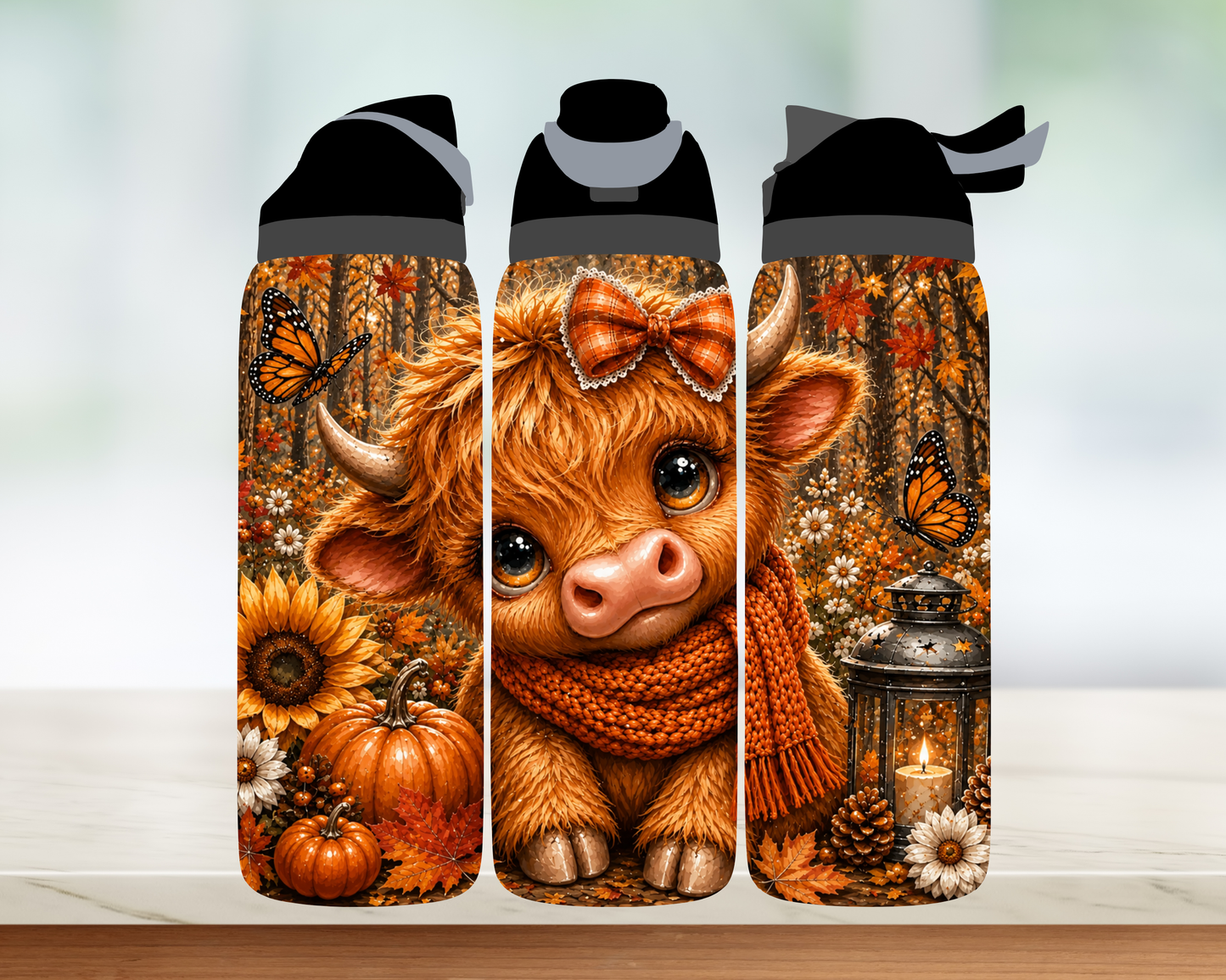 Bouteille Style Owala - Collection d'automne - 24 oz