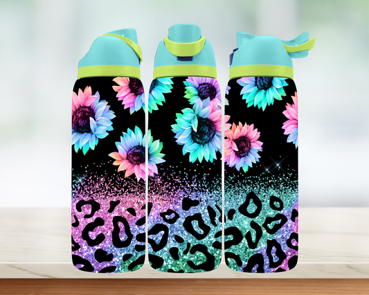 Bouteille style Owala - Fleurs flyés