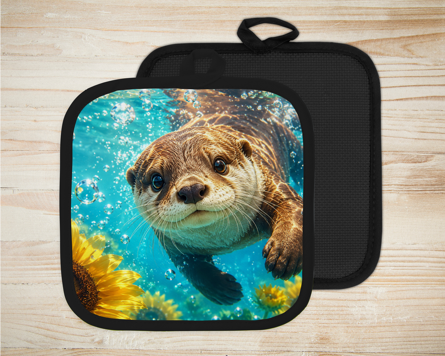 ✨️ Sous-plat sublimé - Loutre et tournesol