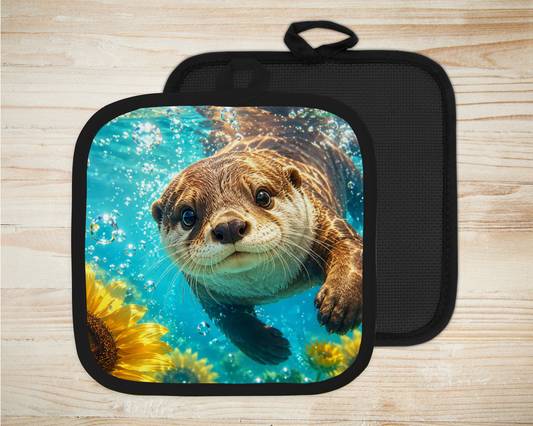 ✨️ Sous-plat sublimé - Loutre et tournesol