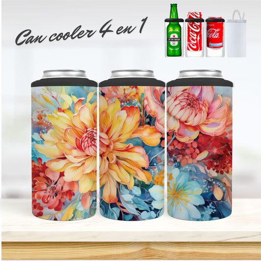 CAN COOLER 4 en 1 - Fleurs