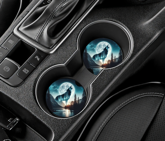 Sous-verre auto - Loup