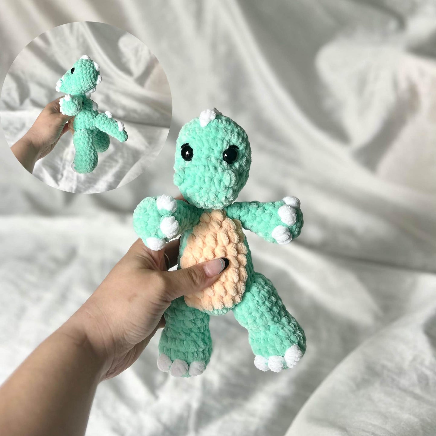 Dino vert - Doux coton