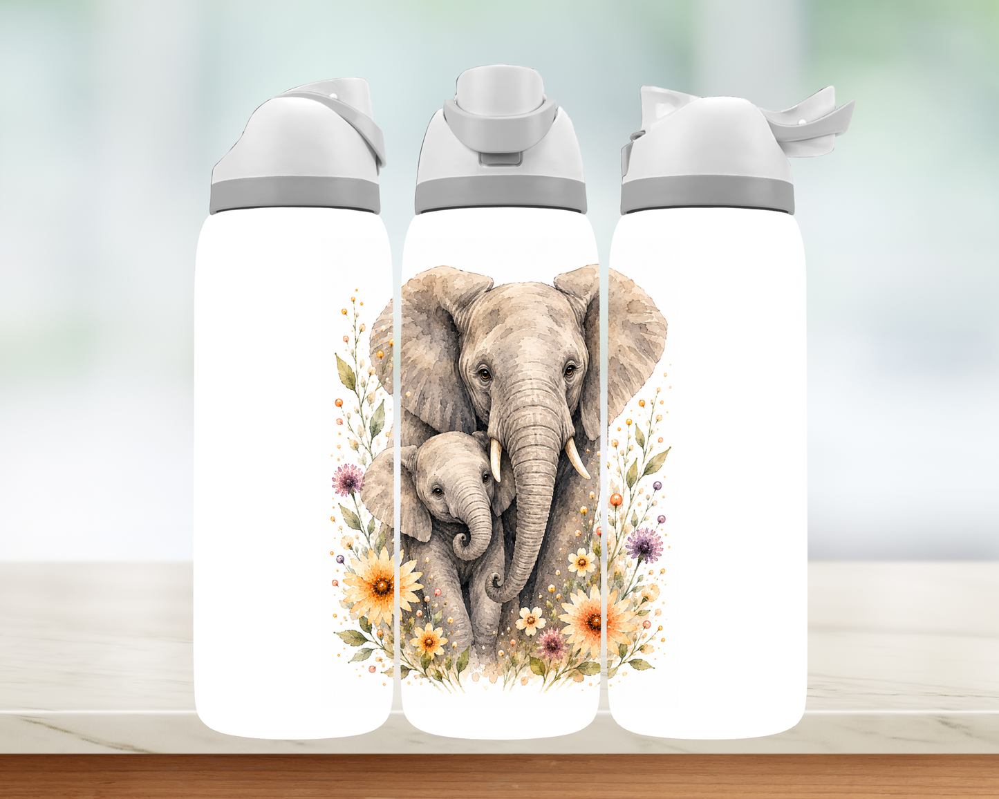 Bouteille style Owala - Éléphant