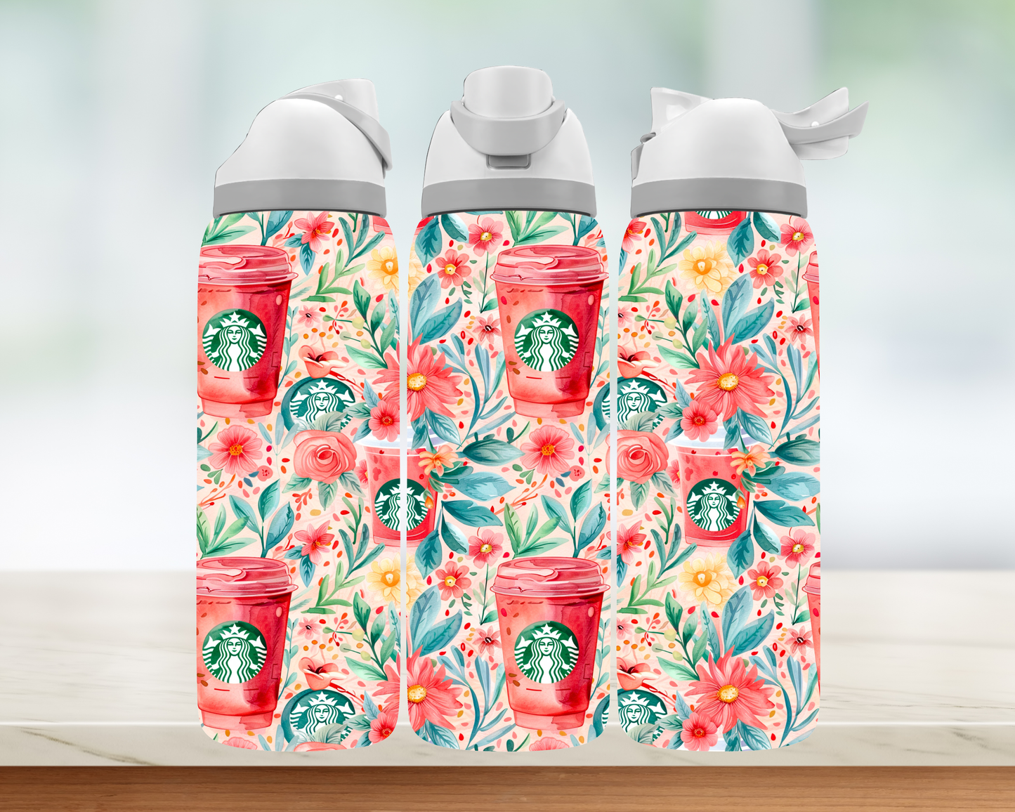 Bouteille style Owala - Café rose