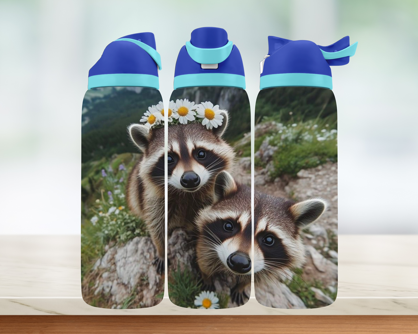 Bouteille style Owala - Raton & fleurs