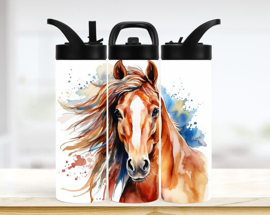 Tumbler - Cheval fond blanc