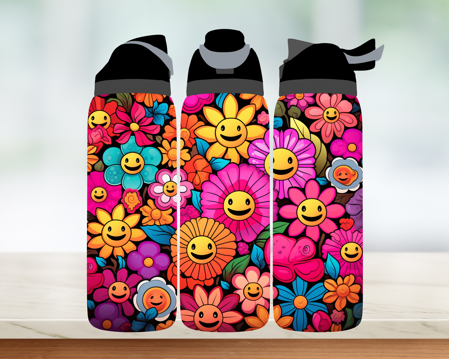 Bouteille style Owala - Fleurs Enfantin